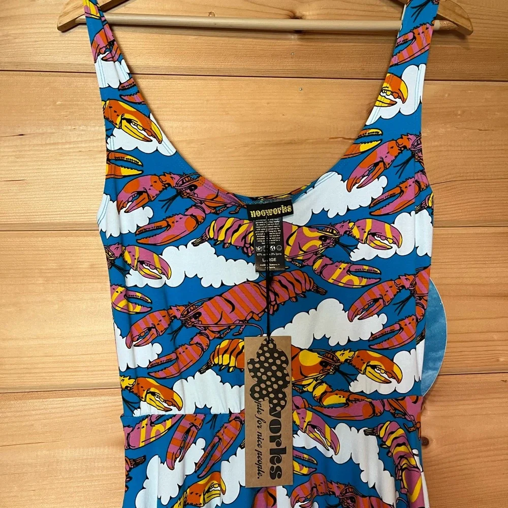 Nooworks Lobster dreams vacation dress NWT - Picture 2 of 3
